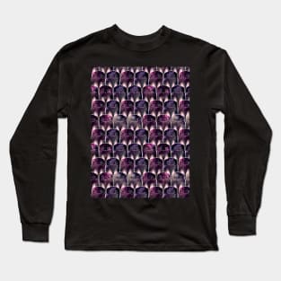 Many Galaxy Cats Pattern Long Sleeve T-Shirt